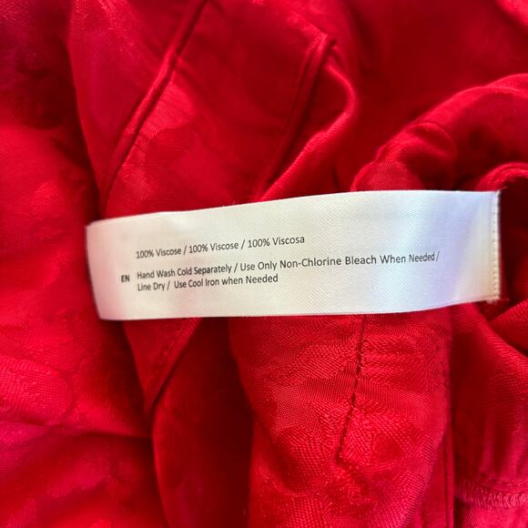 Band of the Free Anina Ruby Red Wrap Style Midi Cocktail Dress Women’s Size XS - Picture 7 of 9